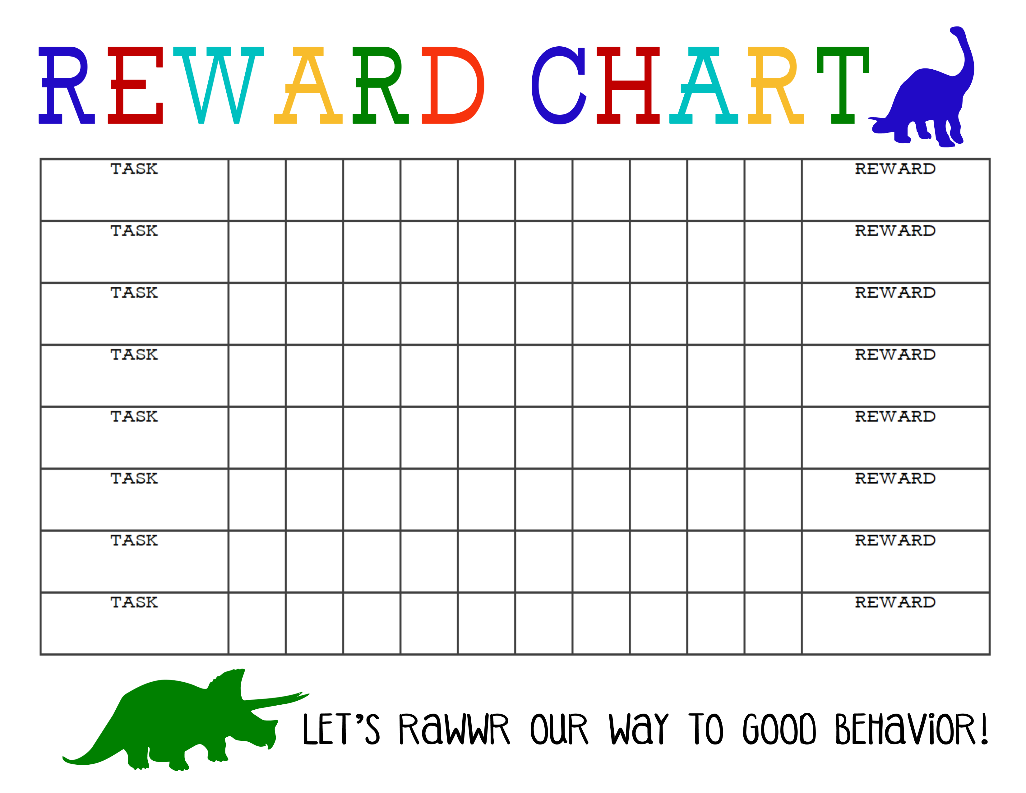 Free Printable Editable Reward Chart Template Free Printable Templates