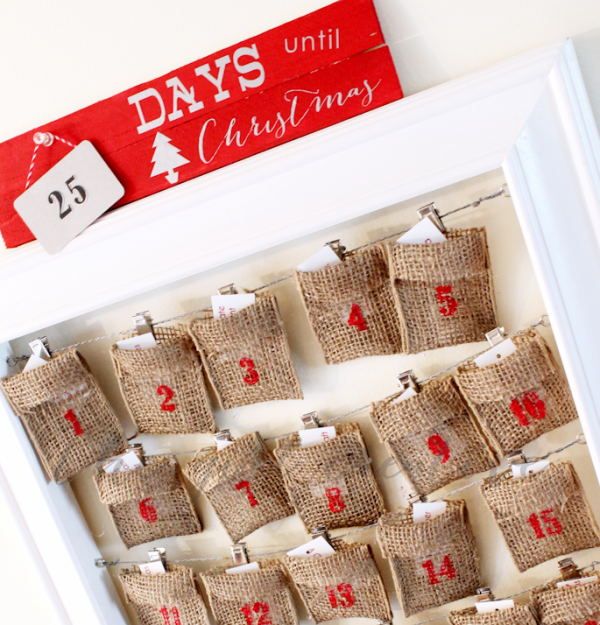 DIY Christmas Countdown Sign - The Girl Creative