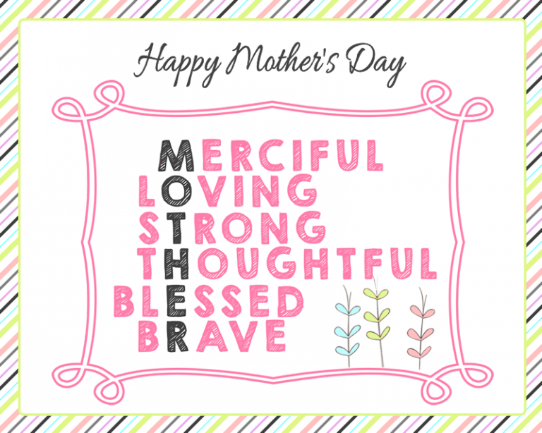 Mother’s Day Printable for Grandma - The Girl Creative