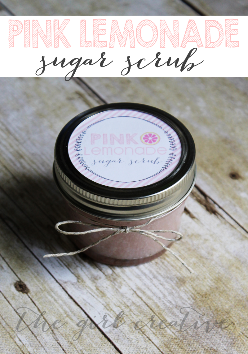 pink sugar scrub for baby shower