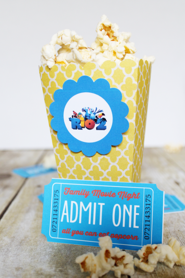 family movie night with printable tickets the girl creative