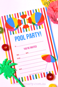 Free Printable Summer Pool Party Invitation - The Girl Creative