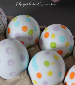 Painted Polka Dot Easter Eggs - The Girl Creative