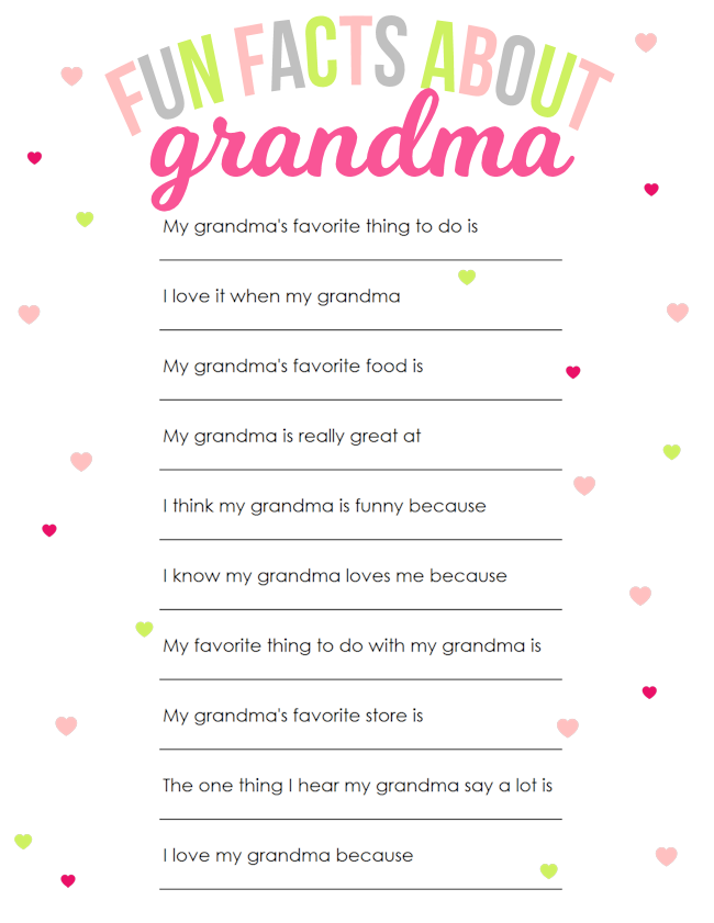 Mother s Day Printable for Grandma The Girl Creative