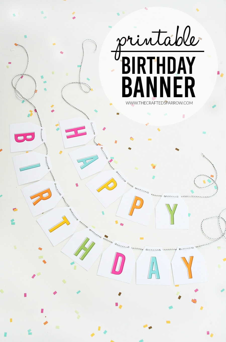 Free Printable M&M Birthday Banner