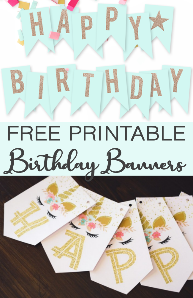 Free Printable Birthday Decorations