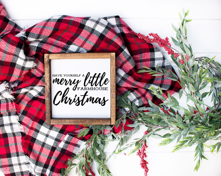 Free Printable Farmhouse Christmas Signs The Girl Creative