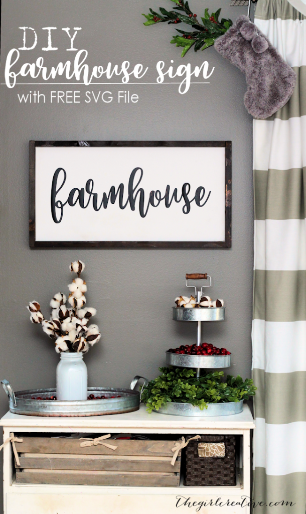 DIY Farmhouse Sign - The Girl Creative