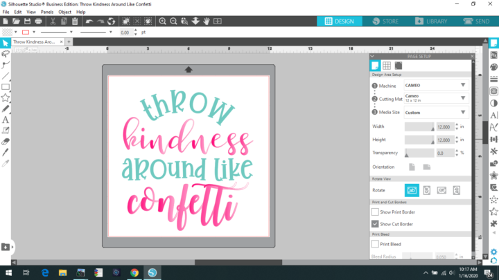 Free Throw Kindness Around Like Confetti SVG + T-Shirt - The Girl Creative