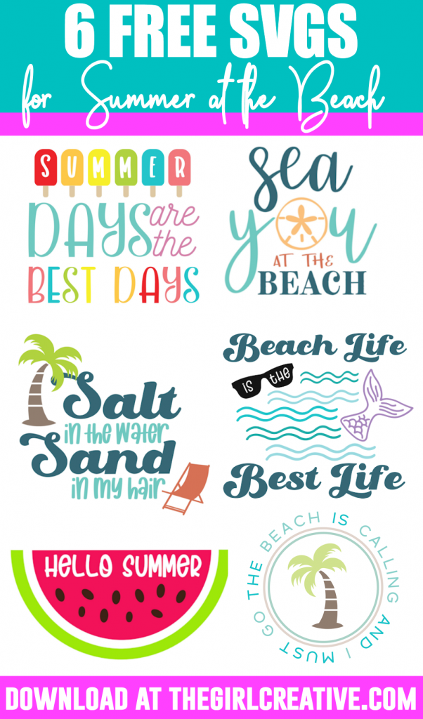 Download Free Beach And Summer Svg Cut Files The Girl Creative PSD Mockup Templates