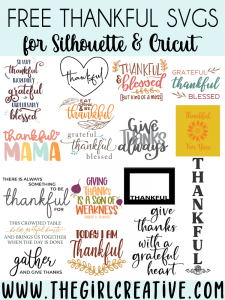 Free Thankful SVG Cut Files - The Girl Creative