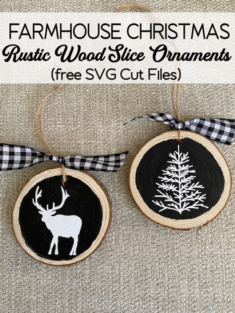 Download Rustic Wood Slice Christmas Ornaments The Girl Creative