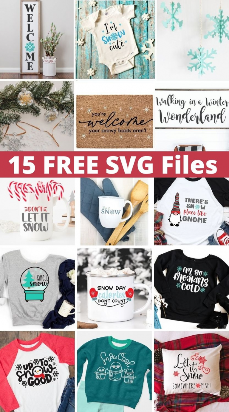 Free Snow SVG Cut Files - The Girl Creative