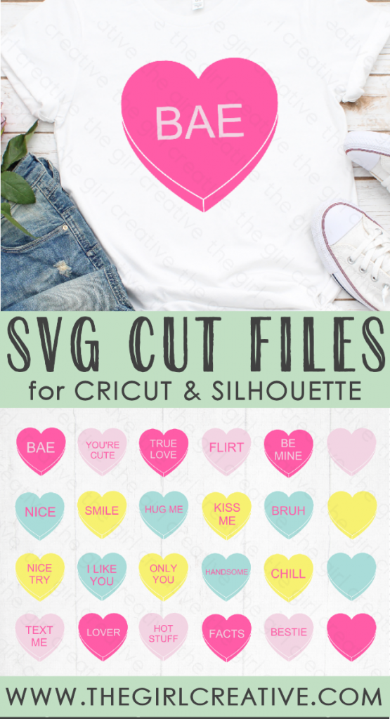 Download Conversation Hearts Svg Cut Files The Girl Creative