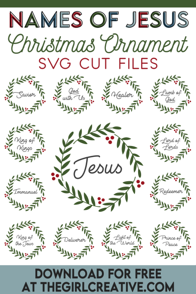 Easy DIY Christmas Ornaments: Names of Jesus SVGs - The Girl Creative