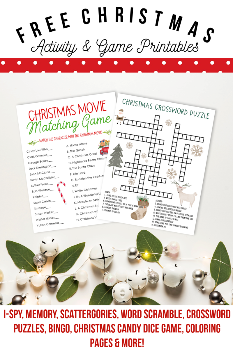 Free Christmas Activity and Game Printables - The Girl Creative