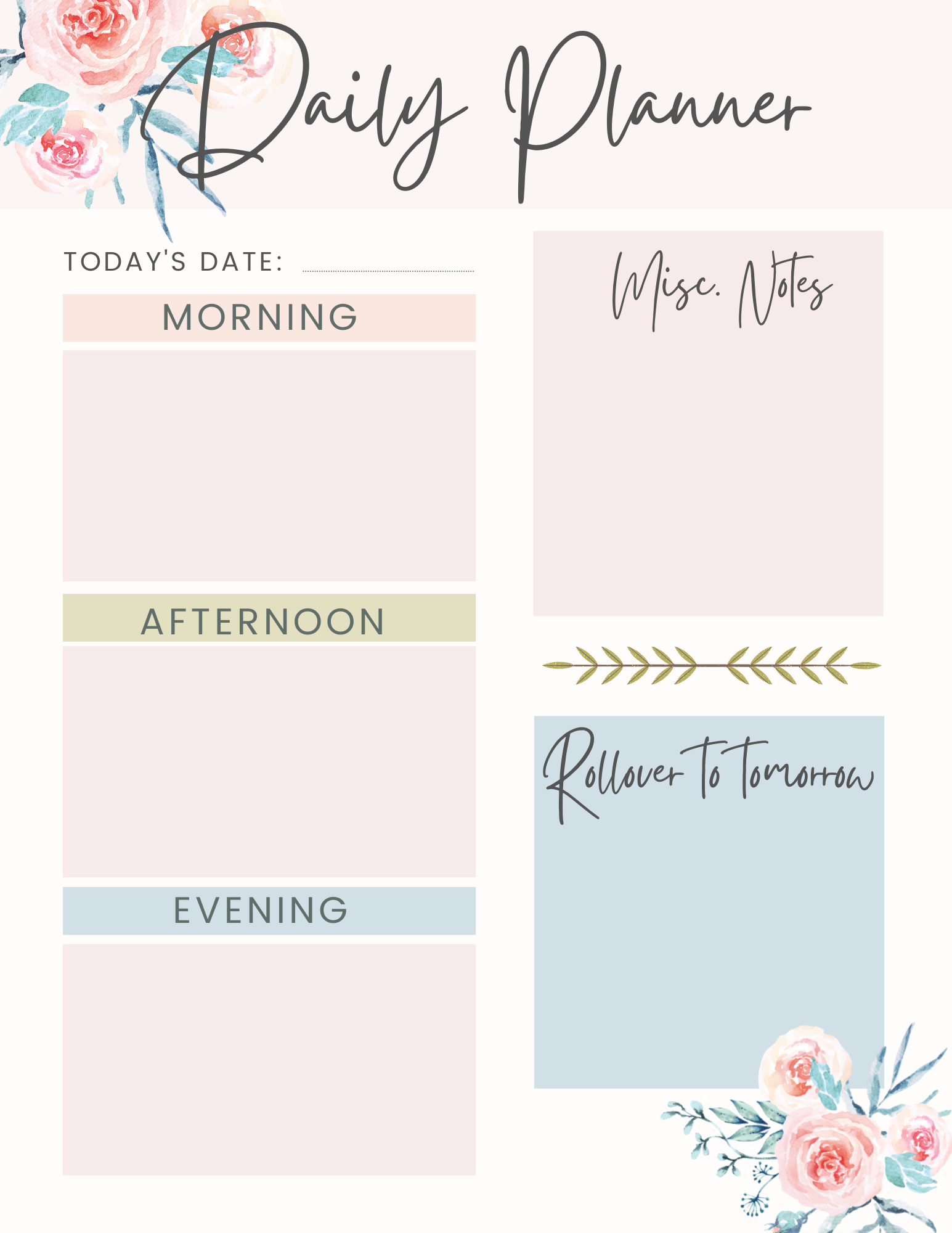 Free Printable Planner to Help You Get Organized - The Girl Creative