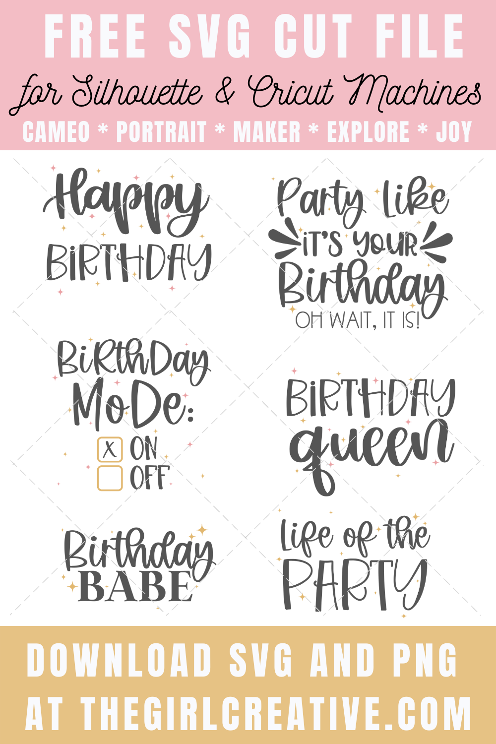 I'm The Birthday Girl - SVG Design Download for Crafts