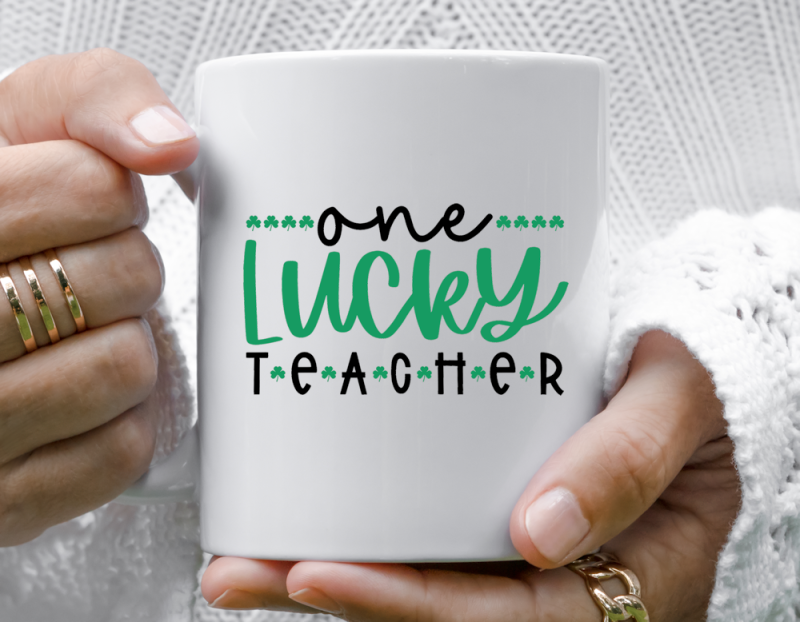 One Lucky Teacher SVG for Silhouette and Cricut - The Girl Creative