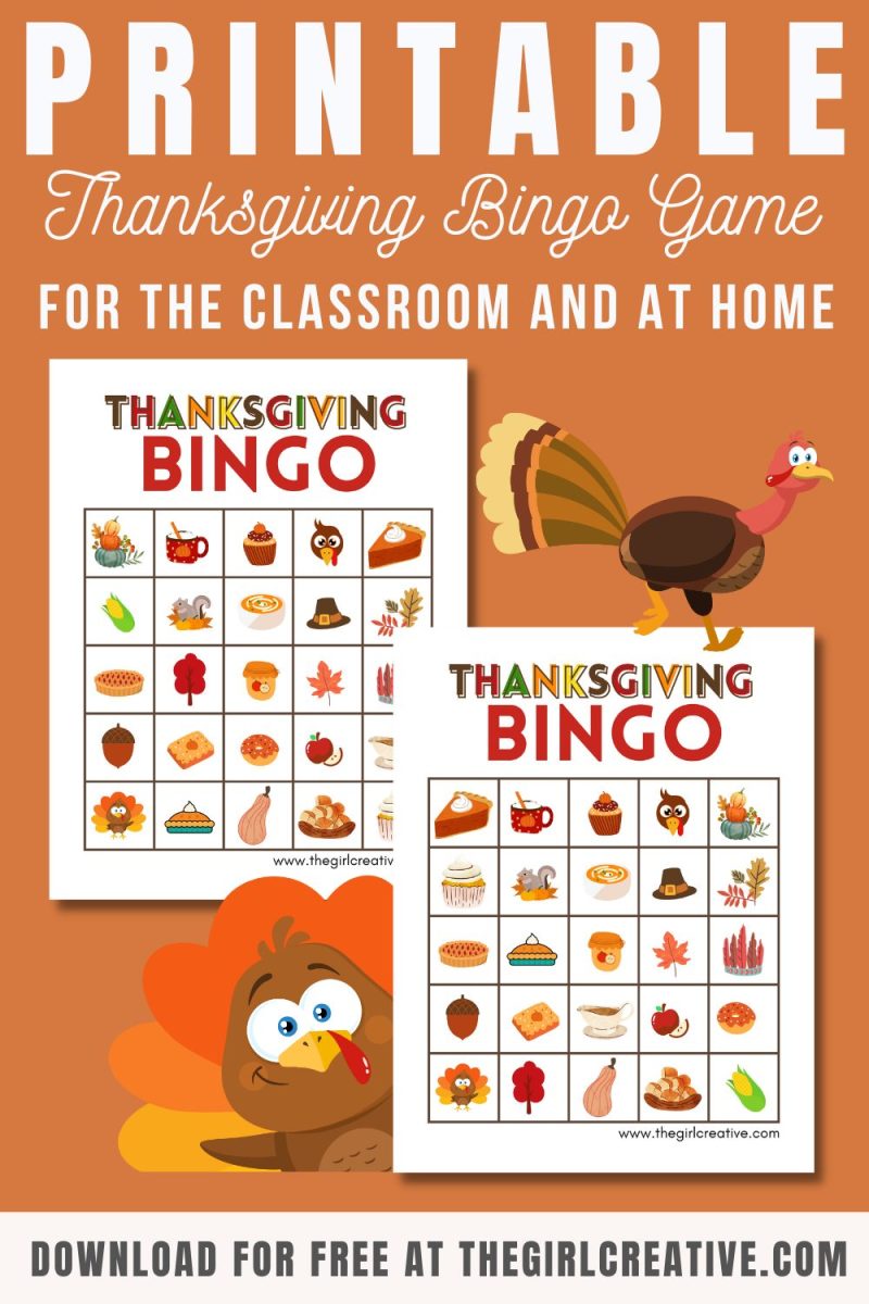 Free Printable Thanksgiving Bingo Cards - The Girl Creative