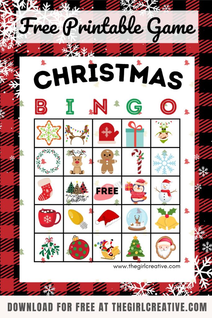 Free Printable Christmas Bingo Cards - The Girl Creative