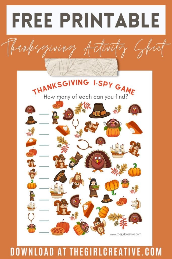 Free I-Spy Thanksgiving Printables - The Girl Creative