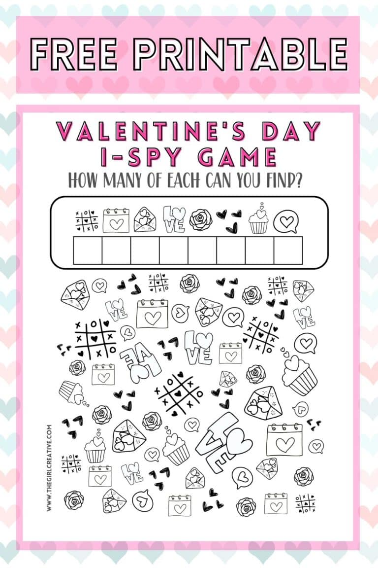 Free Valentine’s Day I Spy Printable - The Girl Creative