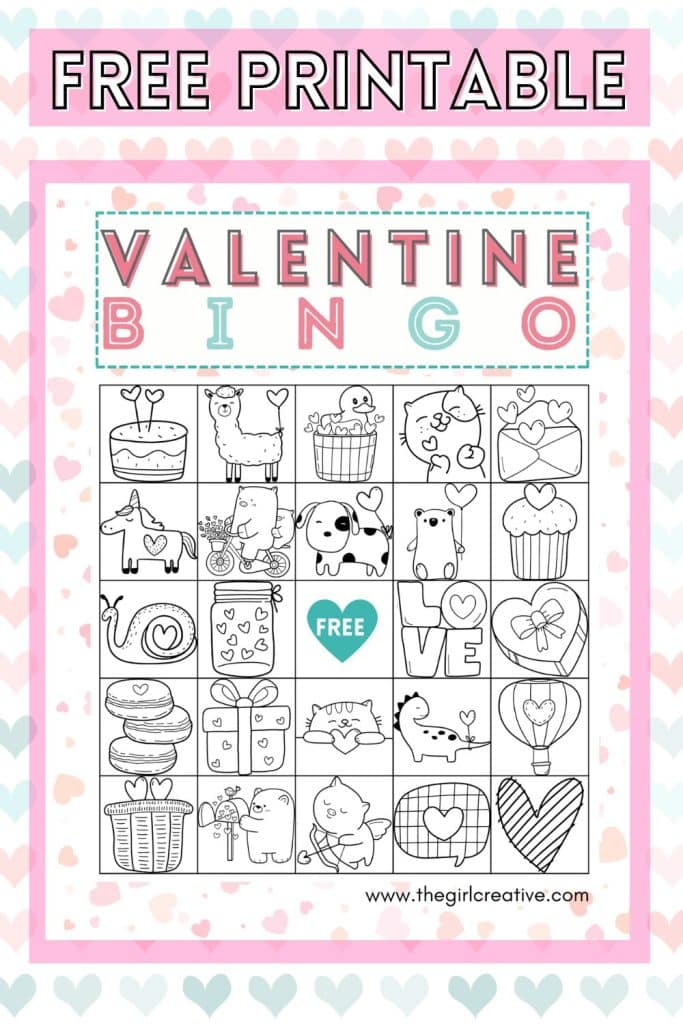 Free Valentines Bingo Printable - The Girl Creative