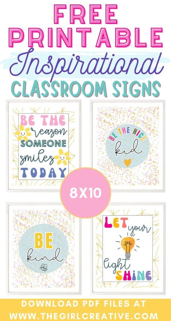 Free Printable Classroom Posters that Inspire Kindness - The Girl Creative