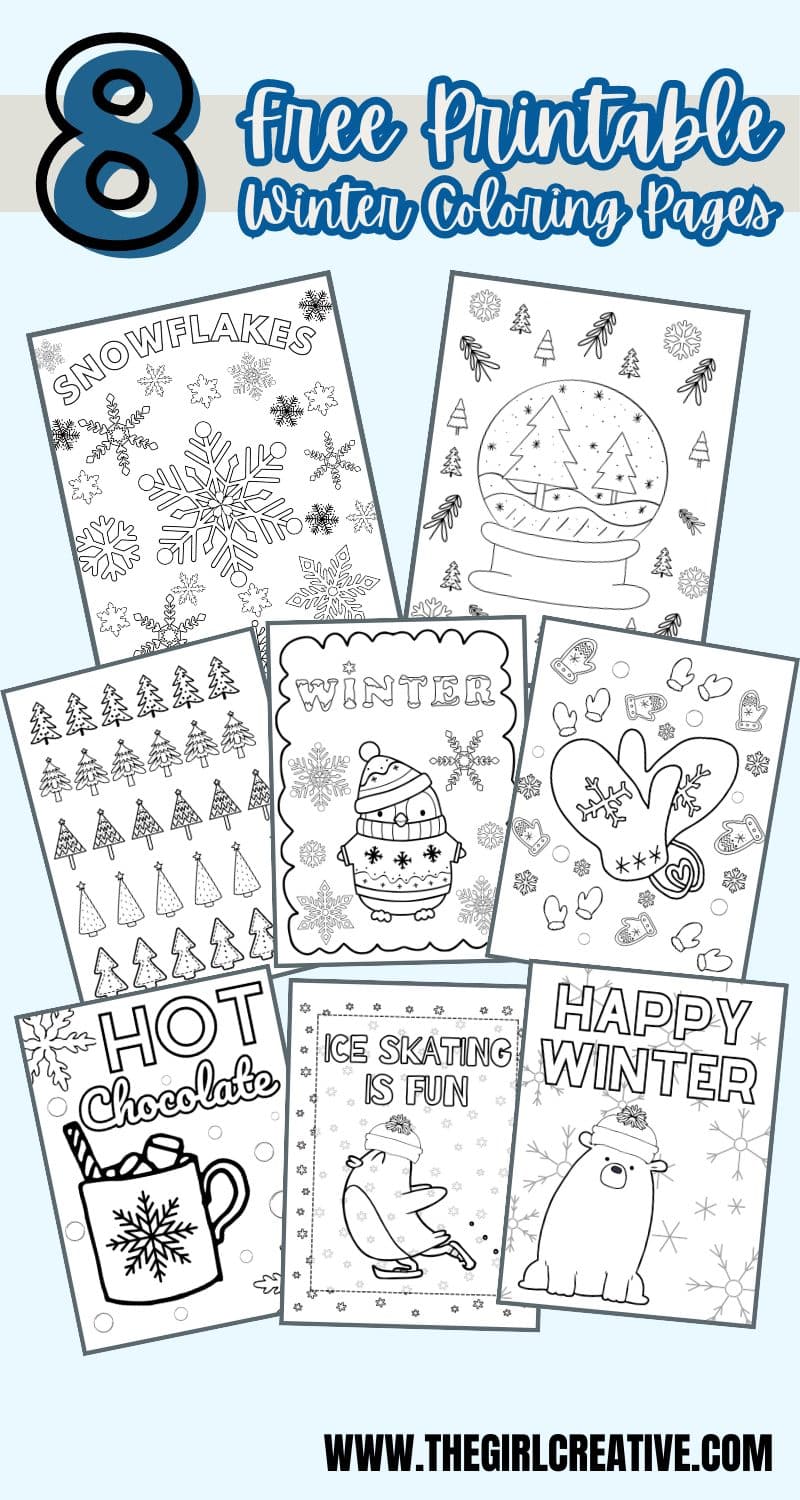 Free Printable Winter Coloring Pages That Kids of All Ages Will Enjoy - The  Girl Creative