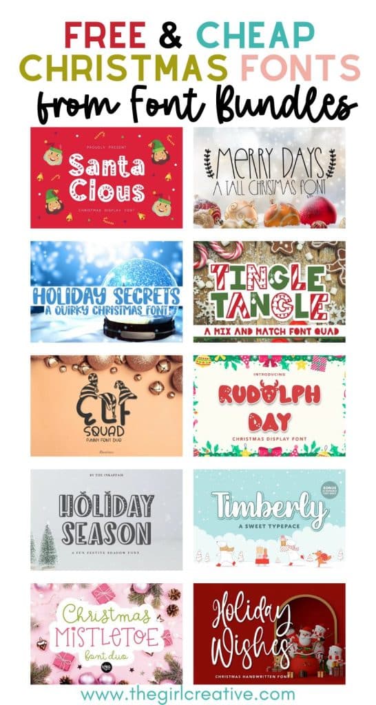 65 Of The Best Christmas Fonts That Are Free Or Cheap - The Girl Creative