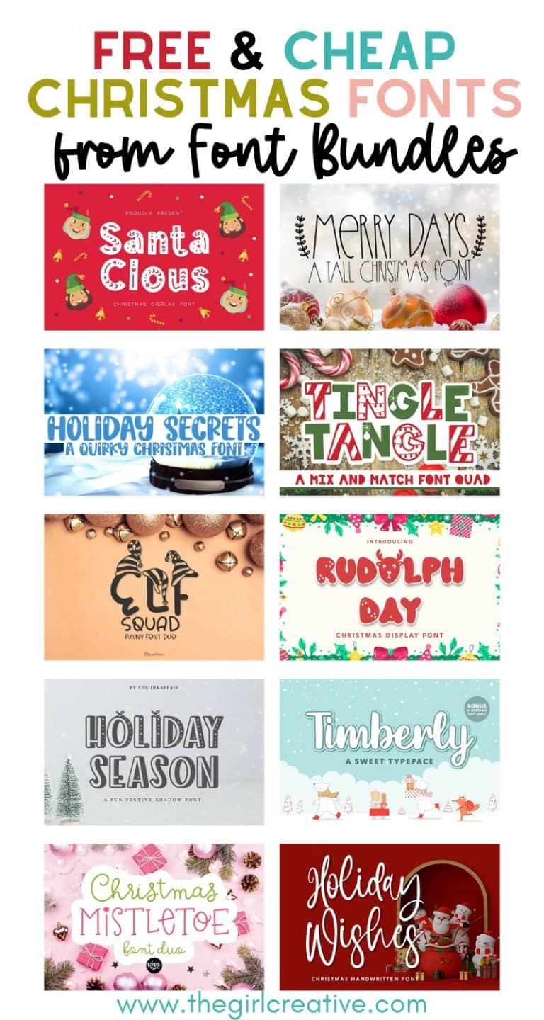 65 of the Best Christmas Fonts That are Free or Cheap - The Girl Creative