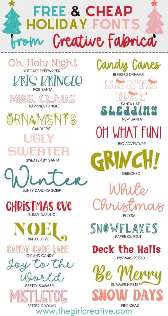 65 of the Best Christmas Fonts That are Free or Cheap - The Girl Creative