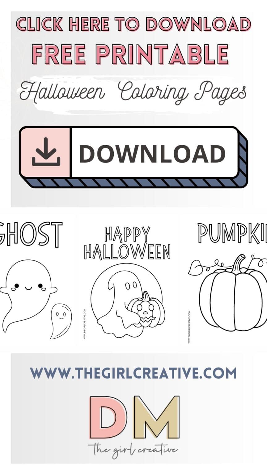 Easy Halloween Coloring Pages - The Girl Creative