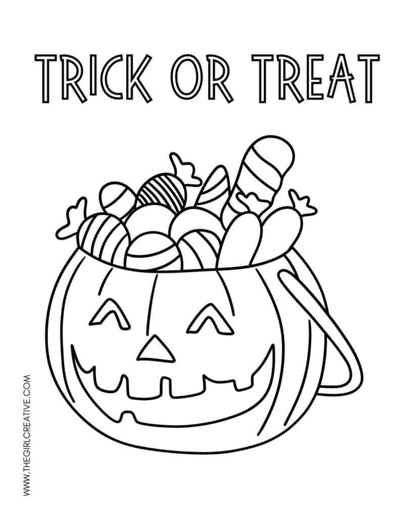 Easy Halloween Coloring Pages - The Girl Creative