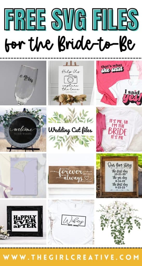 Free Wedding SVGs for the DIY Bride - The Girl Creative