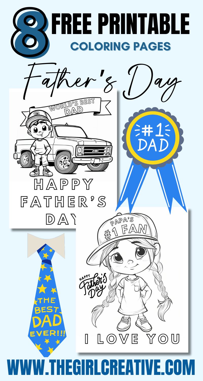 8 Coloring Pages for Daddy