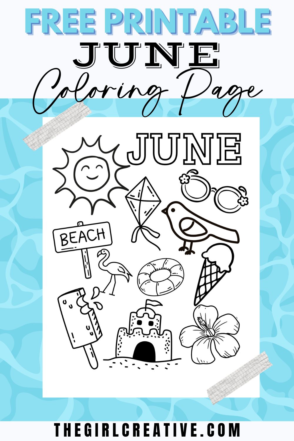 Free Printable June Coloring Page