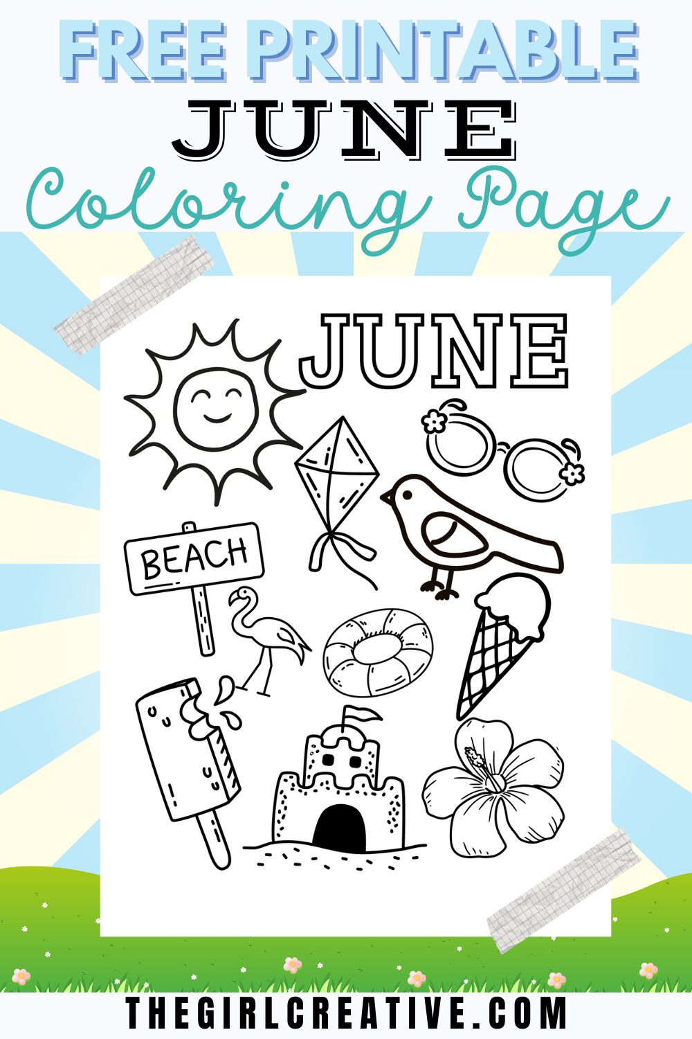 Free Printable Coloring Page for June