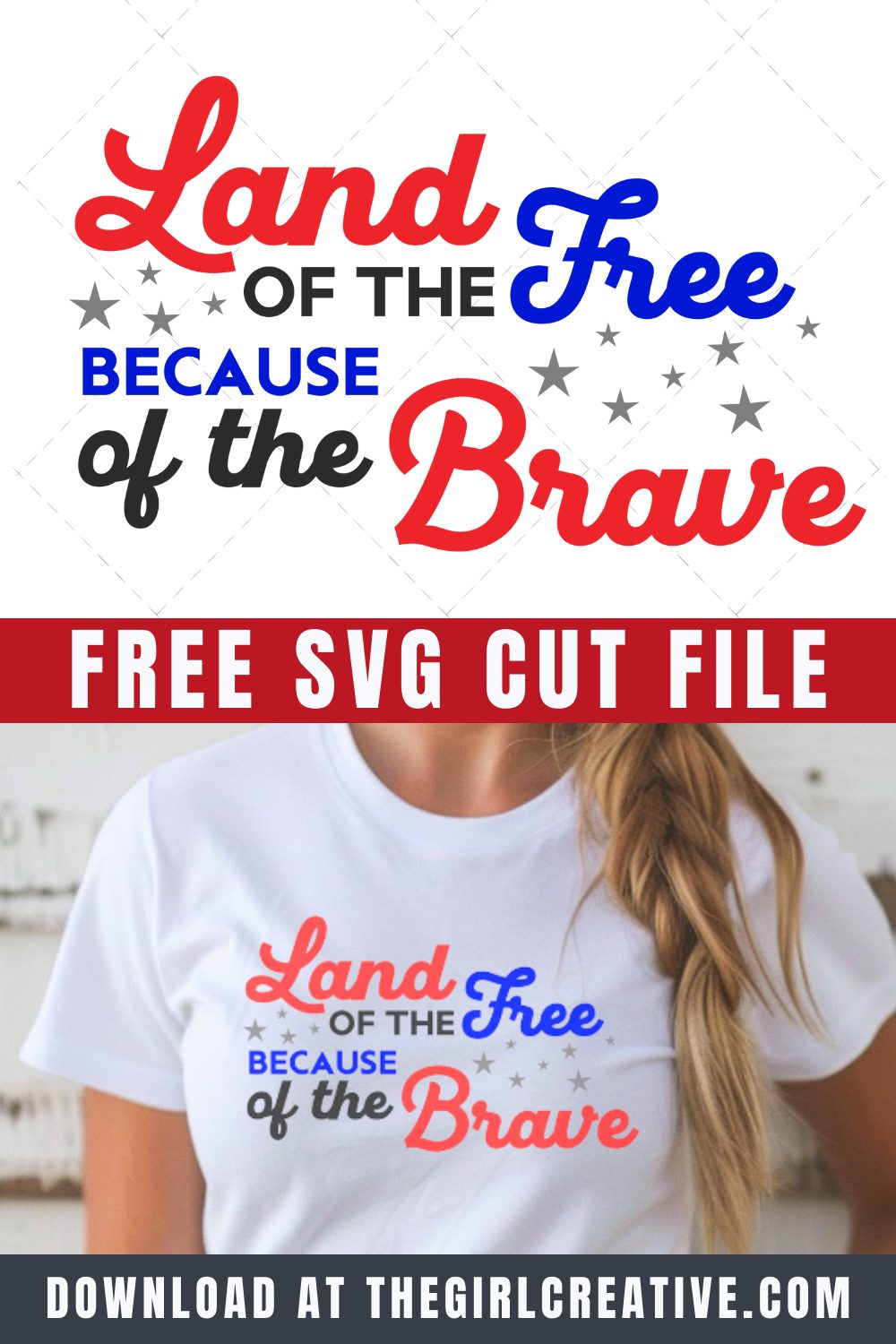 Land of the Free Because of the Brave Free SVG