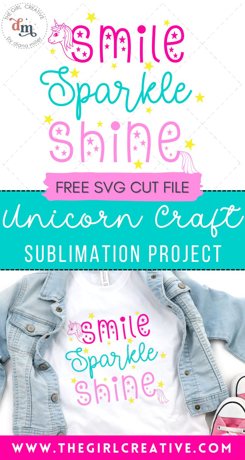 Smile Sparkle Shine Unicorn Cut File