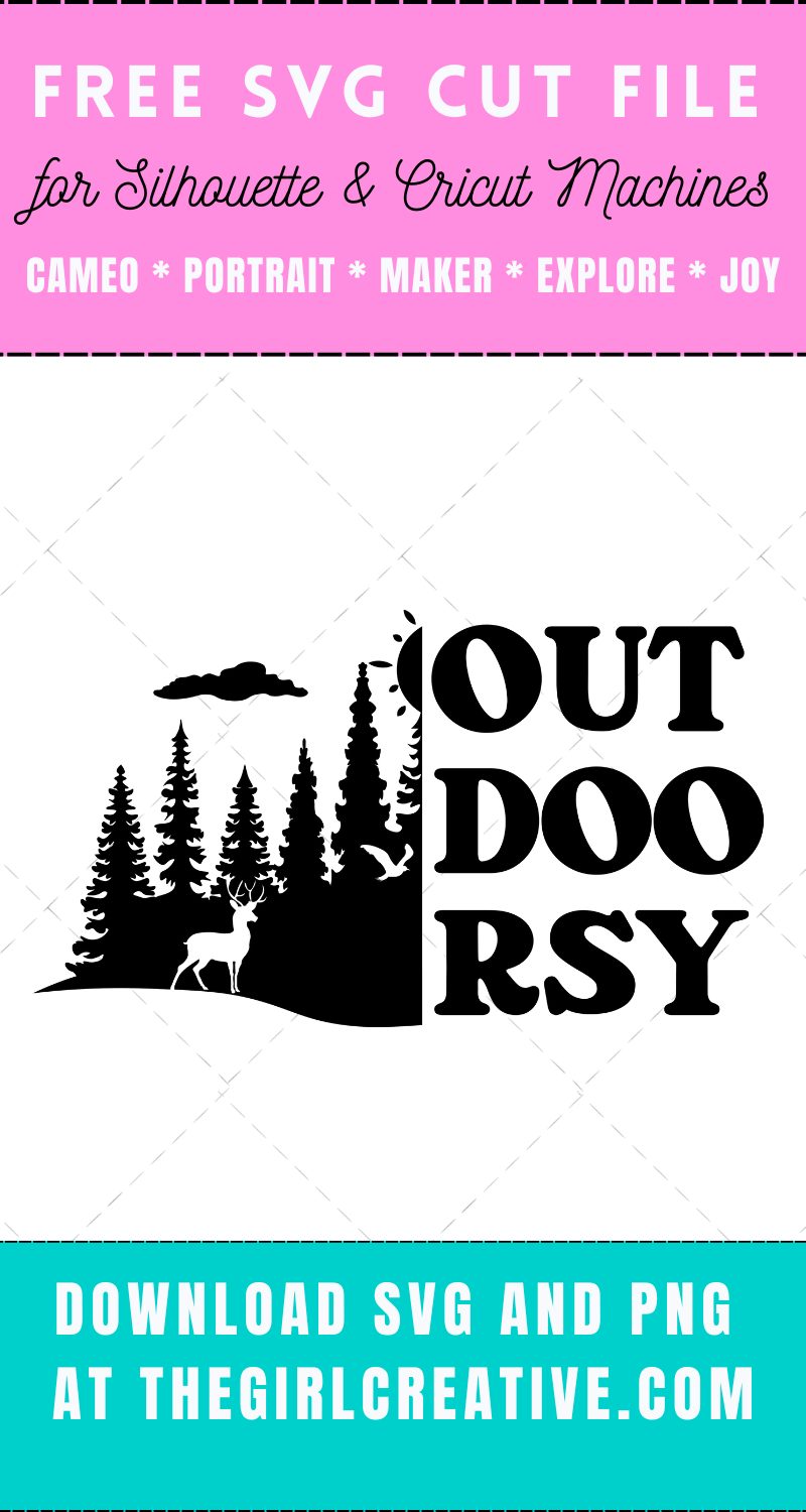 Free Outdoorsy SVG File for Cricut and Silhouette