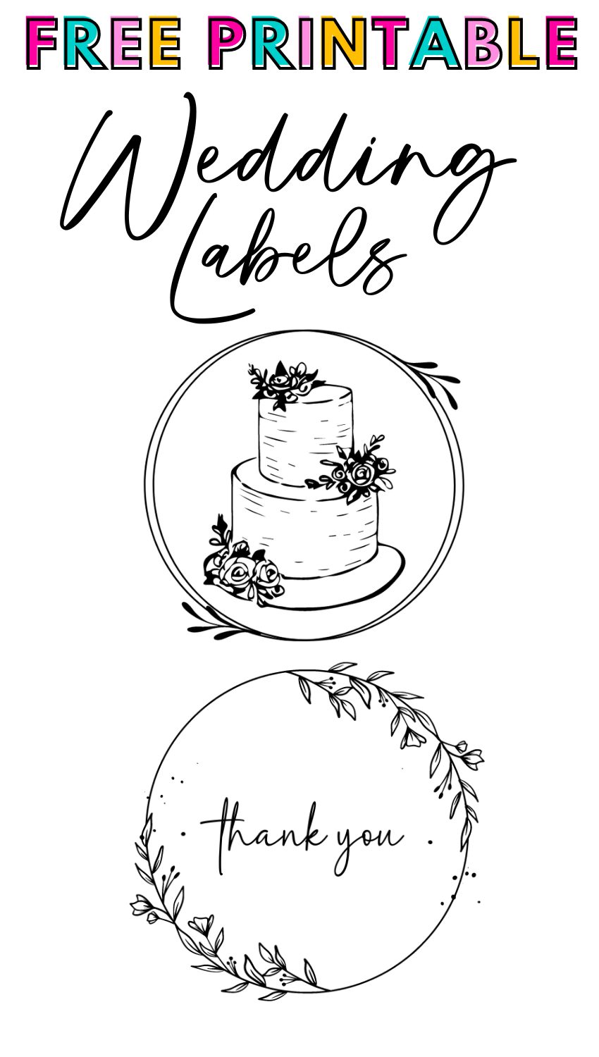 Free Printable Wedding Seals for Invitation Cards and Thank You Cards