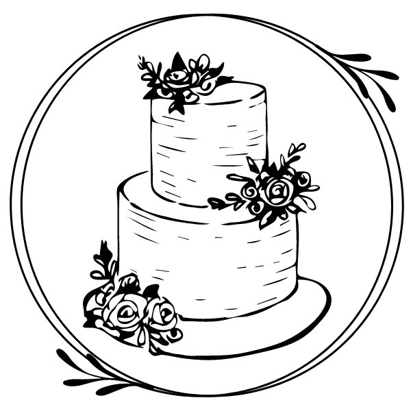 Wedding Cake Seal for Wedding Invitation Cards