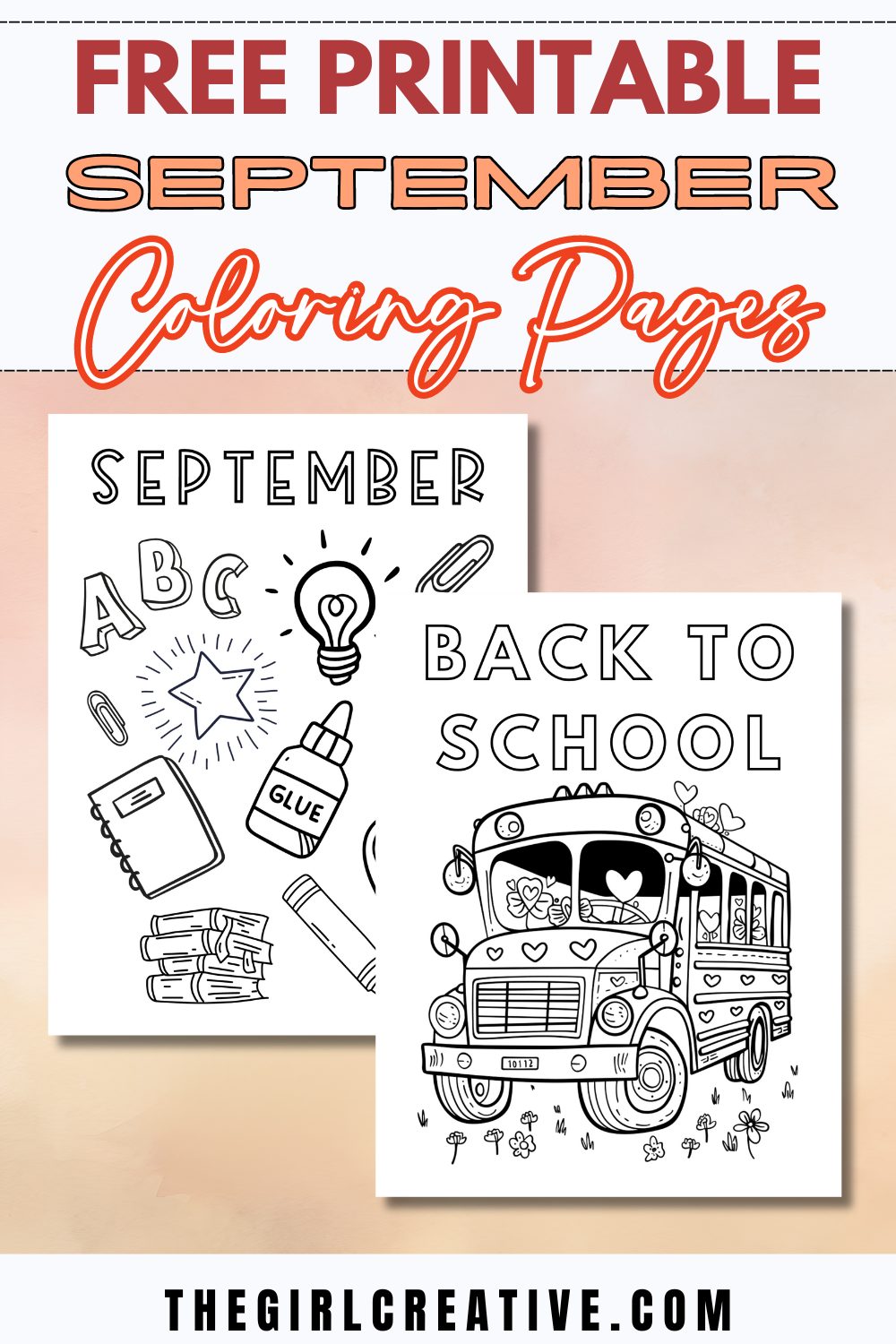 Free Printable September Coloring Pages