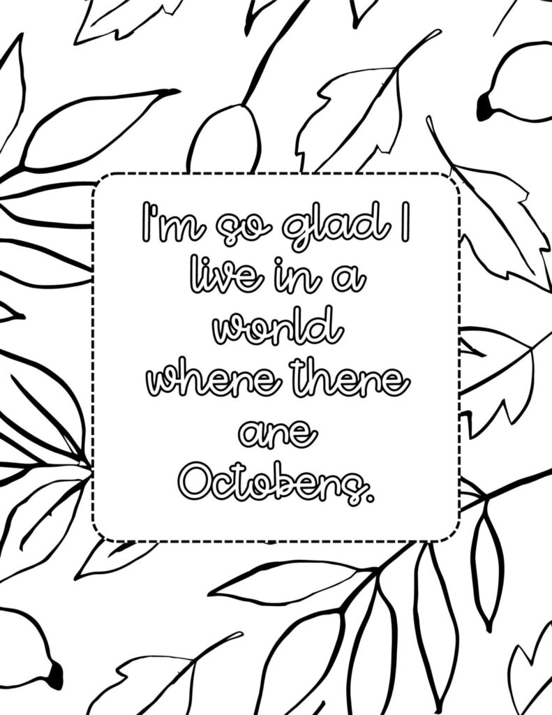 October Anne of Green Gables Quote