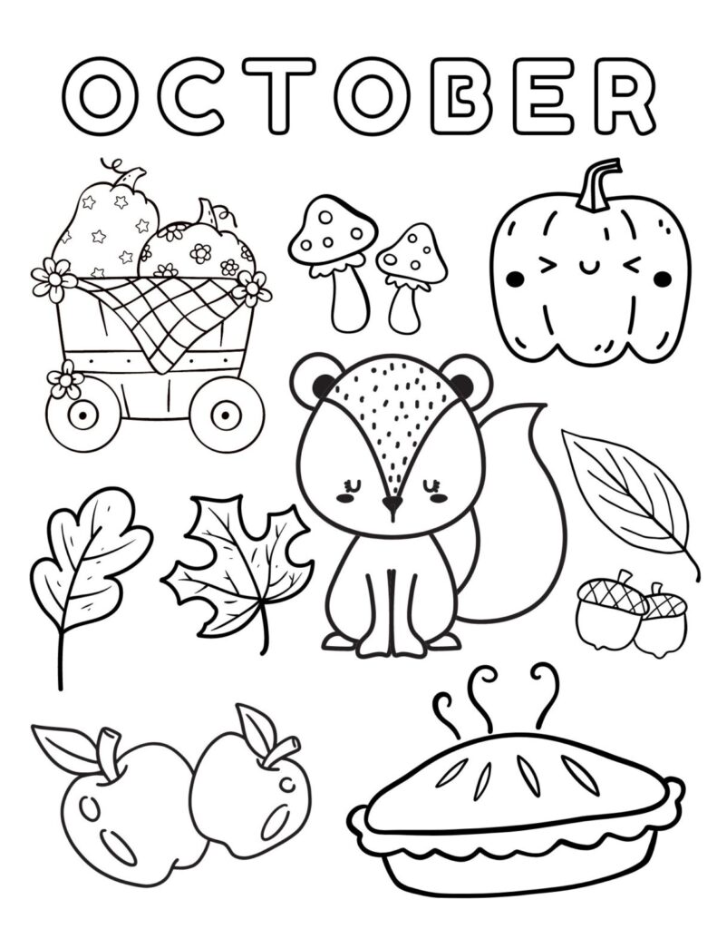 October Coloring Page